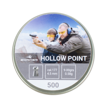 Пуля пневматическая BORNER HOLLOW POINT 4,5мм, 0,58гр (500 шт.)